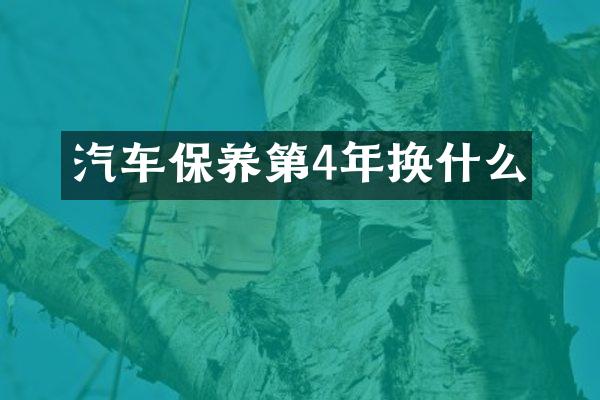 汽车保养第4年换什么