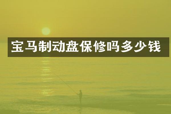 宝马制动盘保修吗多少钱