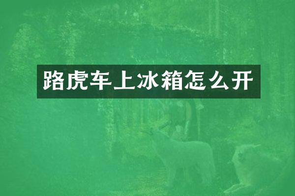 路虎车上冰箱怎么开