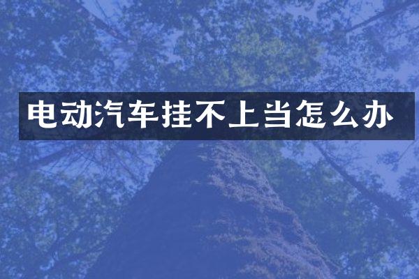 电动汽车挂不上当怎么办