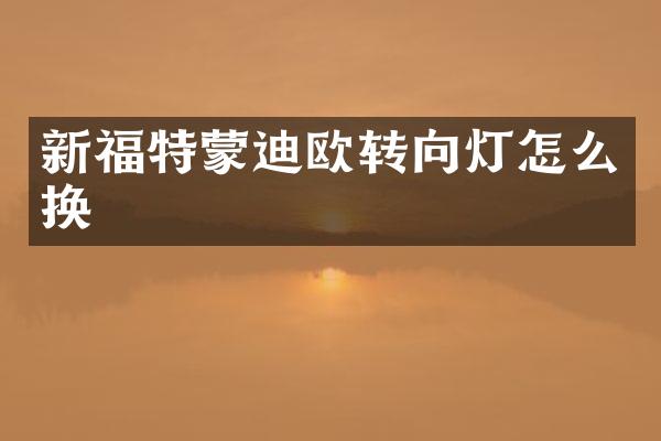 新福特蒙迪欧转向灯怎么换