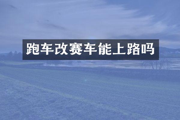 跑车改赛车能上路吗