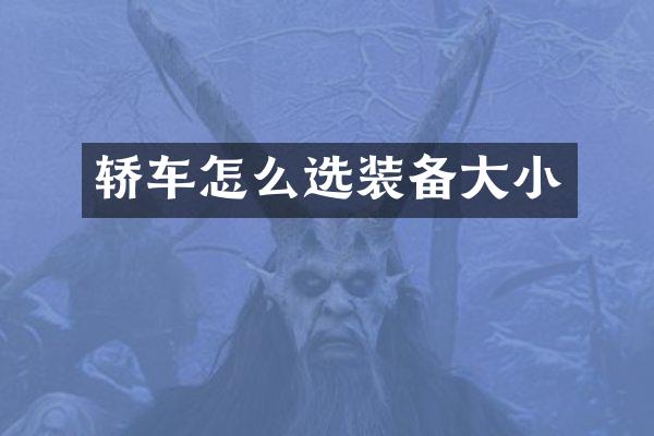 轿车怎么选装备大小