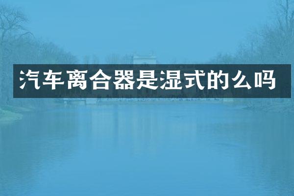 汽车离合器是湿式的么吗