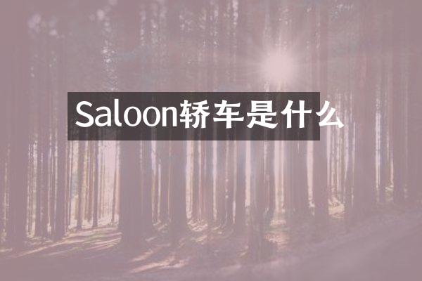 Saloon轿车是什么