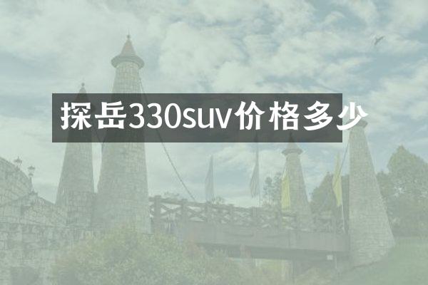 探岳330suv价格多少
