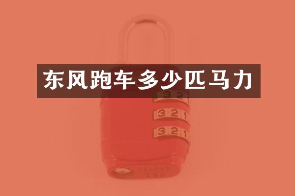 东风跑车多少匹马力