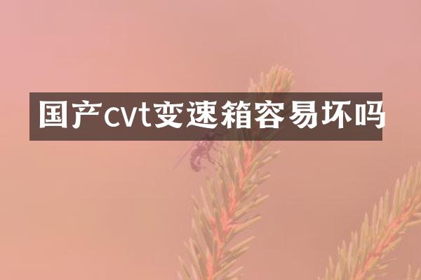 国产cvt变速箱容易坏吗