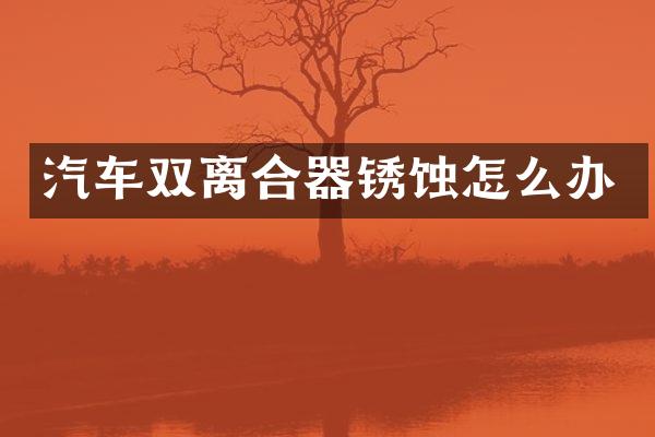 汽车双离合器锈蚀怎么办