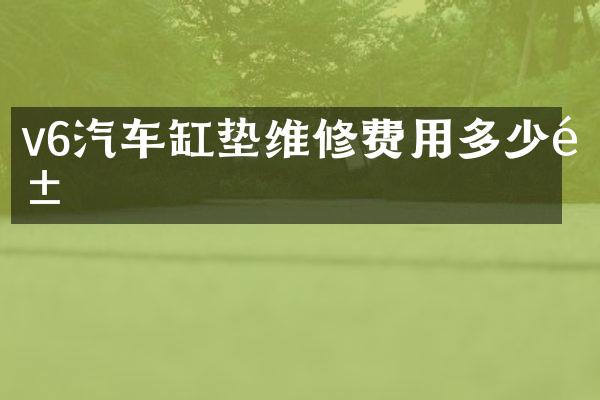 v6汽车缸垫维修费用多少钱