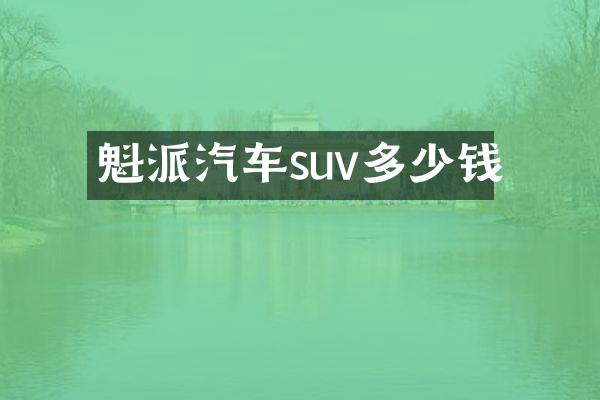 魁派汽车suv多少钱