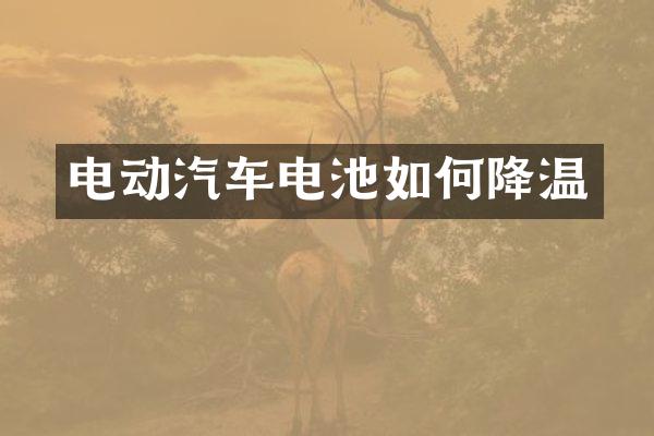 电动汽车电池如何降温