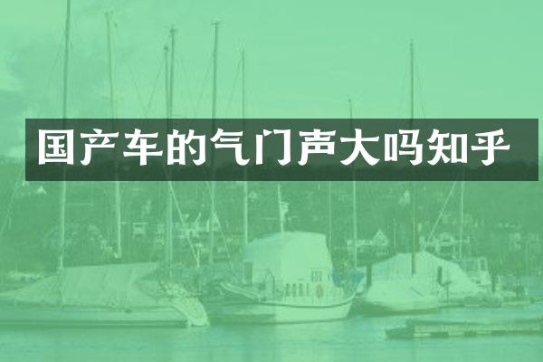 国产车的气门声大吗知乎
