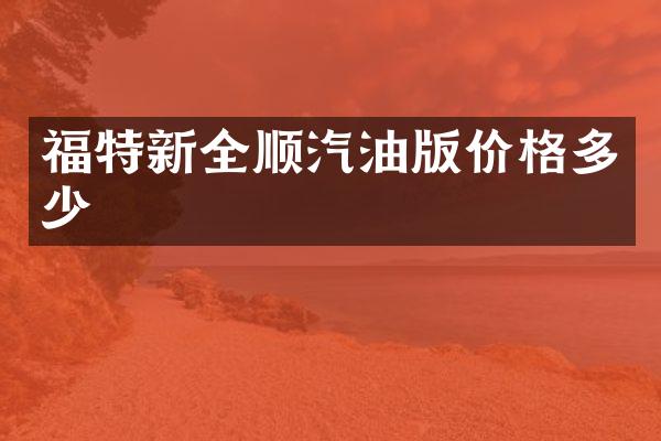 福特新全顺汽油版价格多少