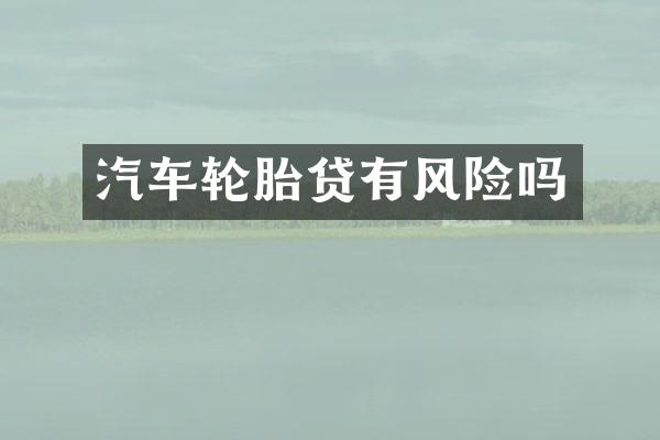 汽车轮胎贷有风险吗