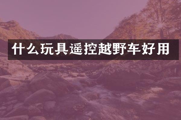什么玩具遥控越野车好用