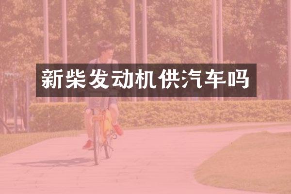 新柴发动机供汽车吗