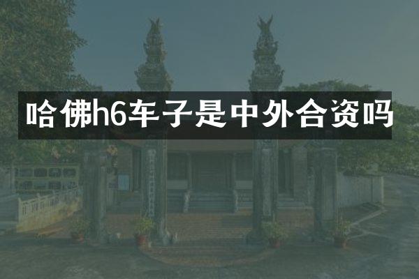 哈佛h6车子是中外合资吗