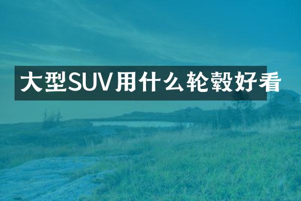 大型SUV用什么轮毂好看