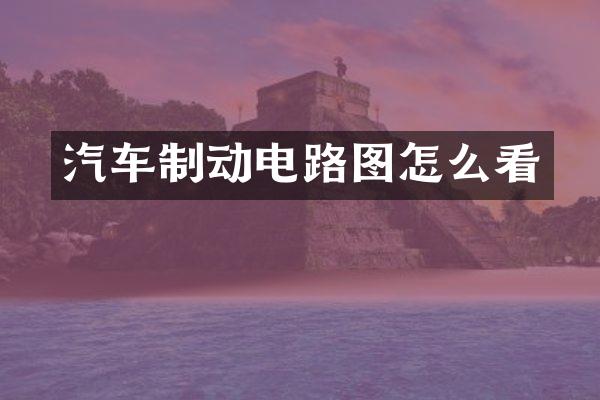 汽车制动电路图怎么看