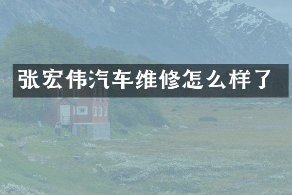 张宏伟汽车维修怎么样了