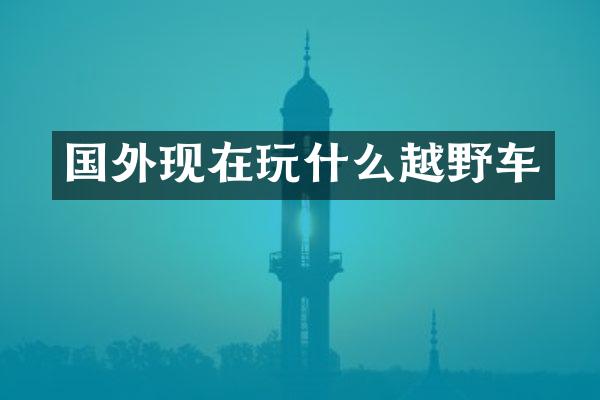 国外现在玩什么越野车
