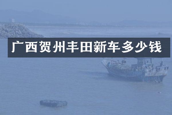 广西贺州丰田新车多少钱