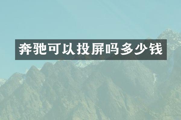 奔驰可以投屏吗多少钱