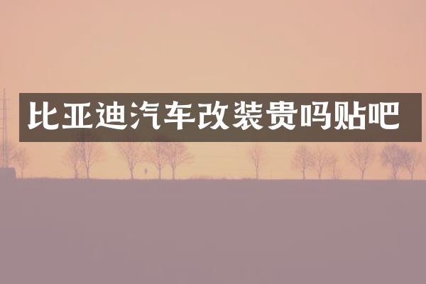 比亚迪汽车改装贵吗贴吧