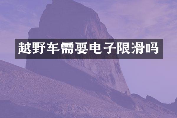 越野车需要电子限滑吗