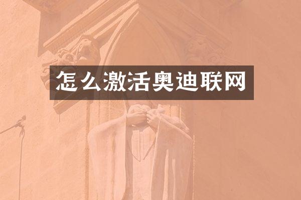怎么激活奥迪联网
