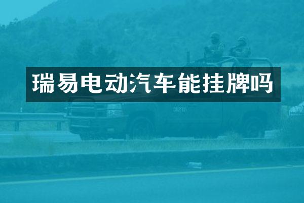 瑞易电动汽车能挂牌吗
