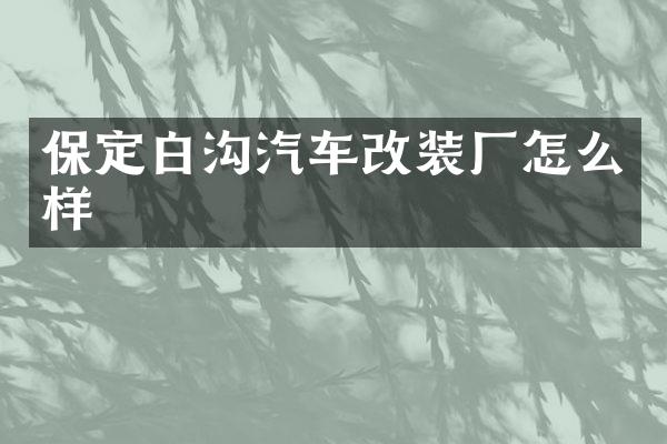 保定白沟汽车改装厂怎么样