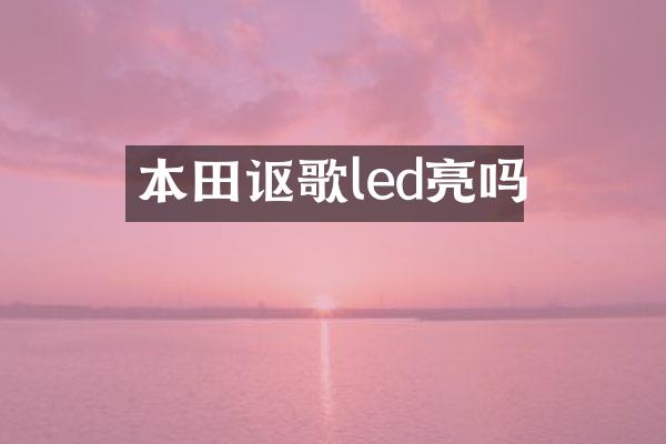 本田讴歌led亮吗