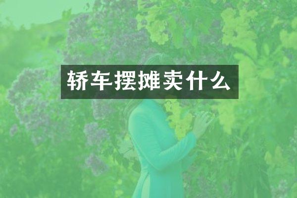 轿车摆摊卖什么