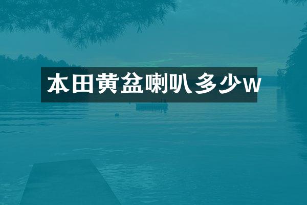 本田黄盆喇叭多少w