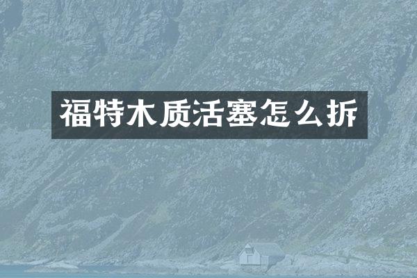 福特木质活塞怎么拆