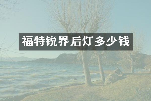 福特锐界后灯多少钱