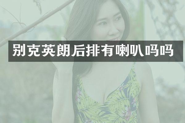 别克英朗后排有喇叭吗吗