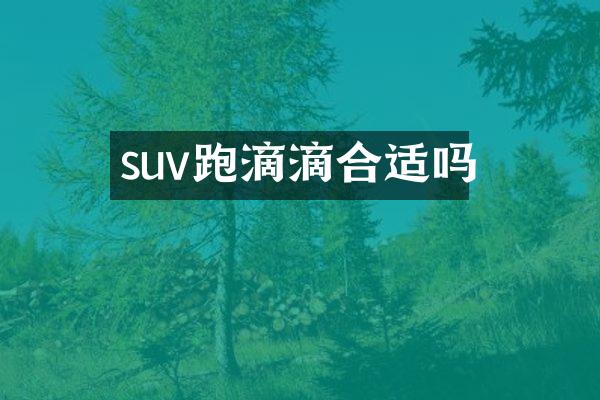 suv跑滴滴合适吗