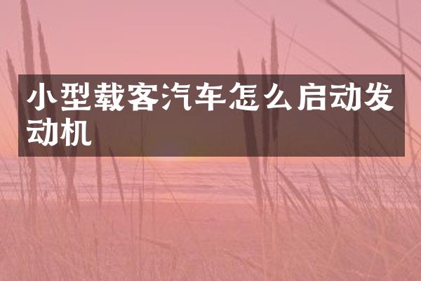 小型载客汽车怎么启动发动机