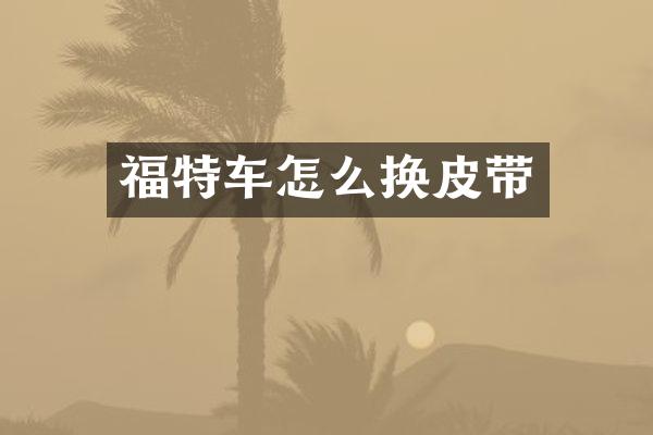 福特车怎么换皮带