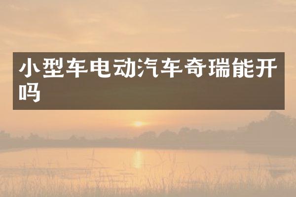 小型车电动汽车奇瑞能开吗