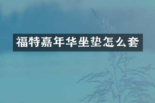 福特嘉年华坐垫怎么套