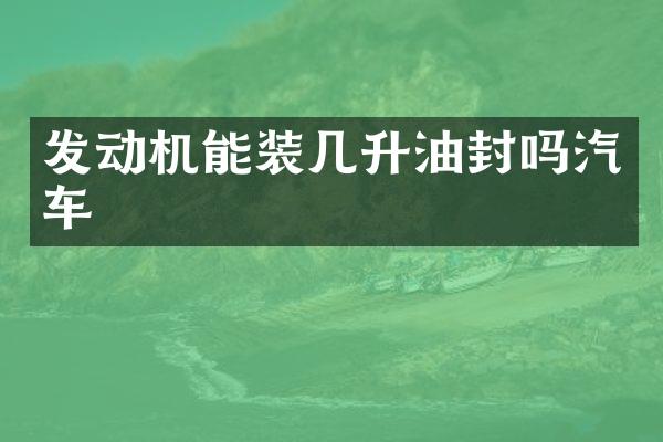 发动机能装几升油封吗汽车
