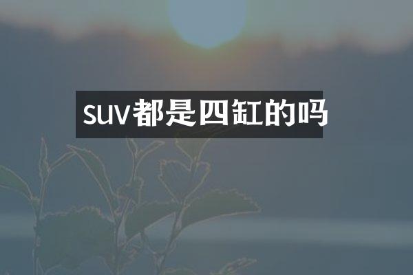 suv都是四缸的吗