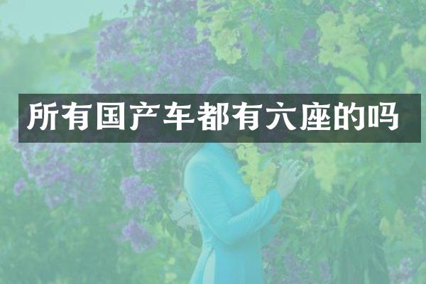 所有国产车都有六座的吗