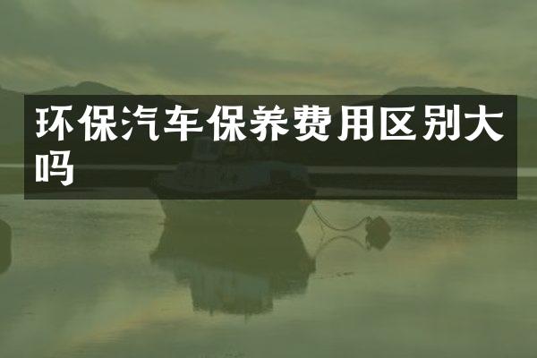 环保汽车保养费用区别大吗