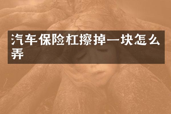 汽车保险杠擦掉一块怎么弄