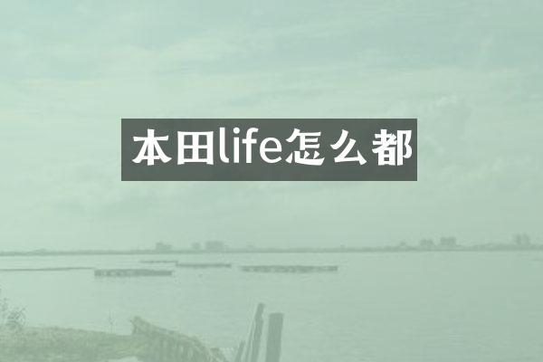 本田life怎么都